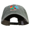 Rooster Embroidered Big Size Washed Pigment Dyed Cap - Olive XL-3XL