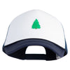 Pine Tree Patched Summer Foam Mesh Trucker Cap - Navy White OSFM