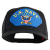 U.S. Navy Eagle Blue Patched Solid Cotton Twill Mesh Prostyle Cap - Black OSFM