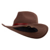 Unisex 3" Brim Outback Hat - Dk-Brown M