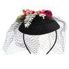 Women's Tropical Flower Black Fascinator - Black OSFM