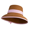 UPF+ Women's 50 Braided Wheat Straw Pink Bow - Pink OSFM