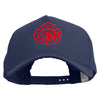 Fire Dept Maltese Cross Embroidered Big Size Solid Cotton Twill 5 Panel high profile Prostyle Snap Cap - Navy XL-3XL