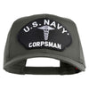 U.S. Navy Corpsman Patched Solid Cotton Twill Mesh Prostyle Cap - Grey OSFM