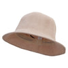 Women's 3" Brim Cotton Knit Bucket Hat - Beige OSFM