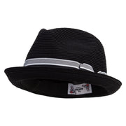Waterproof Crushable Upbrim Fedora - Black S-M