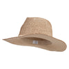 Women's Cotton Overstitching Fedora Hat - Brown OSFM
