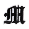 Old English Black M Patch - Black OSFM