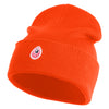 Mirrored Teardrop iron on Patched 12 Inch Long Knitted Beanie - Orange OSFM