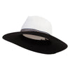 Women's Two Tone Fedora Hat - Black OSFM
