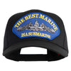 The Best Marine ISA Submarine Blue Patched Solid Cotton Twill Pro Style Cap - Black OSFM