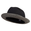 Men's Turn up Brim Fedora Hat - Black OSFM
