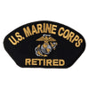 US Marine Corps Veteran Patch - Black OSFM