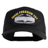 Iraqi Freedom Vet Patched Solid Cotton Twill 5 Panel Prostyle Snap Cap - Black OSFM