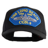 USS Long Beach 1959 1995 CGN - 9 Submarine Blue Patched Solid Cotton Twill Pro Style Cap - Black OSFM