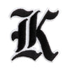 Old English Black K Patch - Black OSFM