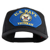 U.S. Navy Veteran Blue Patched Solid Cotton Twill Pro Style Cap - Black OSFM
