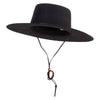 Women's Wool Felt Gambler Crown Hat - Black OSFM