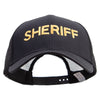 SHERIFF Embroidered Big Size Solid Cotton Twill High Profile Mesh Prostyle Cap - Black XL-3XL