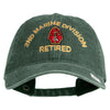 2nd Marine Division Retired Embroidered Washed Solid Pigment Dyed Cotton Twill Brass Buckle Cap - Dk-Green OSFM