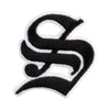 Old English Black S Patch - Black OSFM