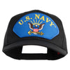 U.S. Navy Eagle Blue Patched Solid Cotton Twill Pro Style Cap - Black OSFM