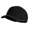 6 Panel Washed Denim Baseball Cap - Black OSFM