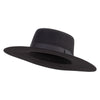 Women's 4 Inch Brim Gambler Crown Hat - Black OSFM