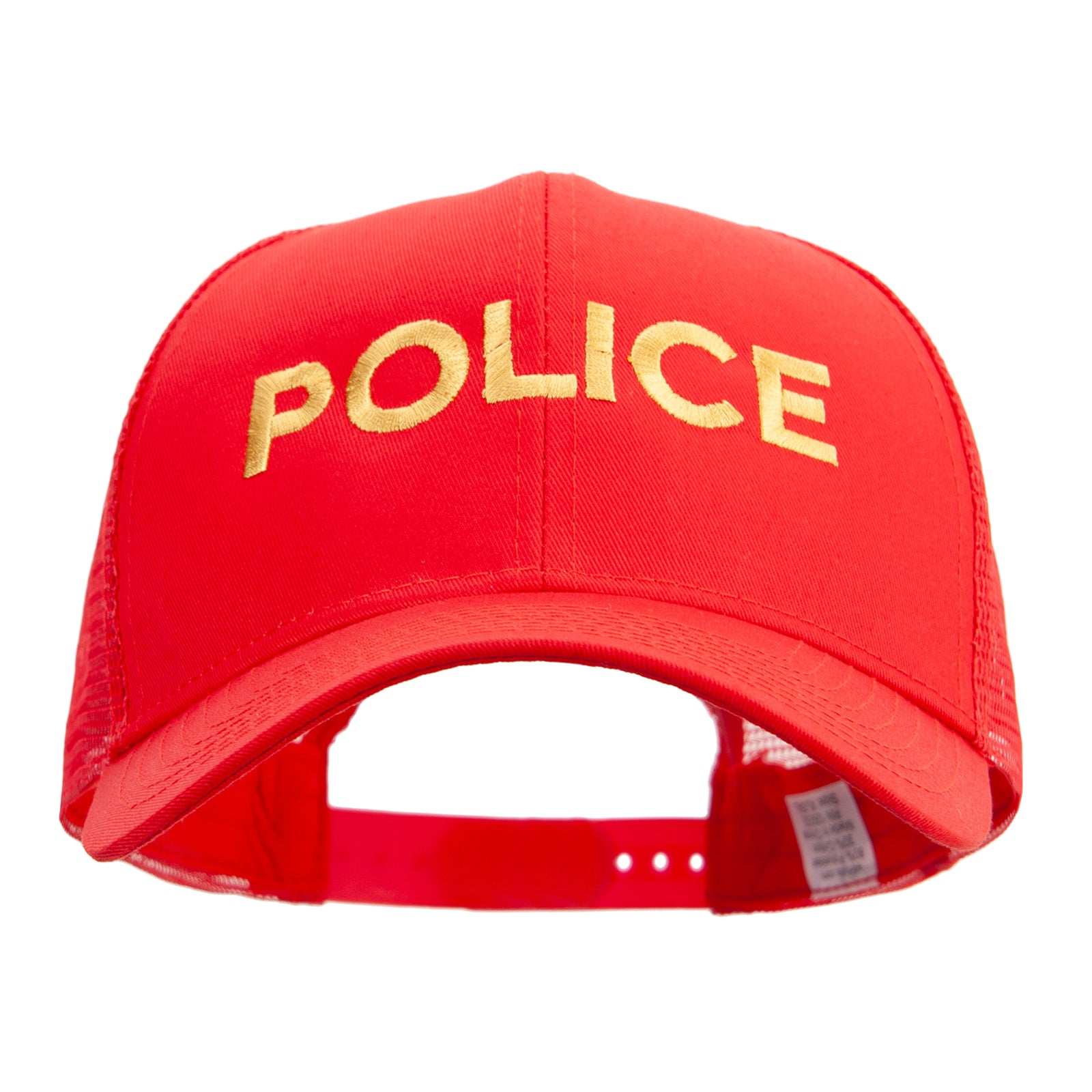 Police Cover POLICE Letter Embroidered Big Size Solid Cotton Twill High Profile Mesh ...