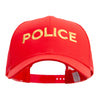POLICE Letter Embroidered Big Size Solid Cotton Twill High Profile Mesh Pro Style Cap - Red XL-3XL