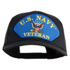 U.S. Navy Veteran Blue Eagle Patched Solid Cotton Twill Pro Style Cap - Black OSFM