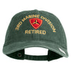 3rd Marine Division Retired Embroidered Washed Solid Pigment Dyed Cotton Twill Brass Buckle Cap - Dk-Green OSFM