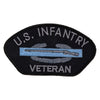 US Infantry Veteran Iron on Patch - Black OSFM