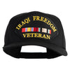 Iraqi Freedom Veteran Patched Solid Cotton Twill 5 Panel Prostyle Snap Cap - Black OSFM