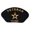 Veteran US Army Iron On Patch - Black OSFM