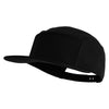 5 Panel Superior Cotton Twill Flat Bill Camper Cap - Black OSFM