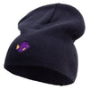 Purple Tang Embroidered Big Size Superior Cotton Short Knit Beanie - Navy XL-3XL