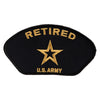 Retired US Army Iron On Patch - Black OSFM