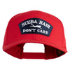 Scuba Hair Don't Care Patched Retro Cotton Blend Snapback Cap - Red OSFM