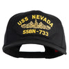 USS Nevada Submarine SSBN-733 Patched Solid Cotton Twill Pro Style Cap - Black OSFM