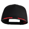 Scrambled Eggs Red Patched Solid Cotton Twill 5 panel Mesh Back Cap - Black OSFM