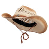Women's Brass Button Cowboy Hat - Beige OSFM