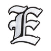 Old English White E Patch - White OSFM