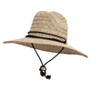 4.5 Inch Brim Lifeguard Straw Hat - Natural OSFM