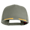 Scrambled Eggs White Patched Solid Cotton Twill 5 Panel Mesh Back Cap - Grey OSFM