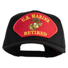 U.S. Marine Retired Red Patched Solid Cotton Twill Pro Style Cap - Black OSFM