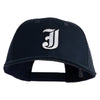 Old English White J Patched Cotton Deluxe Trucker Ball Cap - Navy Navy OSFM