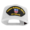 China-Burma-India Veteran Patched Solid Cotton Twill 5 Panel Prostyle Snap Cap - White OSFM