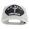 U.S. Navy Corpsman Patched Solid Cotton Twill Pro Style Cap - White OSFM
