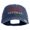 United States Marines Semper Fi Veteran Embroidered Washed Solid Pigment Dyed Cotton Twill Brass Buckle Cap - Navy OSFM